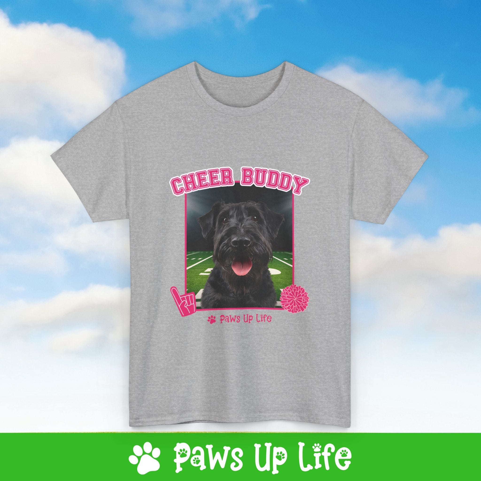 Irish Terrier Football Cheer Buddy Cheerleading Dog Tee, Shirt, Unisex Pet Lover Gift, Dog Mom Dad Tshirt, Animal Rescue Advocate, Cute Puppy Graphic Top Classic Collar | Paws Up Life, LLC