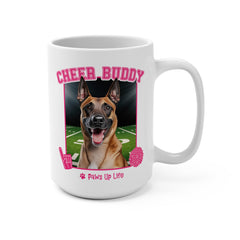 Belgian Malinos Cheer Buddy Cheerleading Dog 15oz Large Coffee Mug Ceramic Drinkware Tea Washable | Paws Up Life, LLC