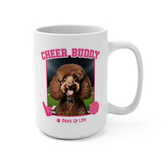 Brown Poodle Football Cheer Buddy Cheerleading Dog 15oz Large Coffee Mug Ceramic Drinkware Tea Washable | Paws Up Life, LLC