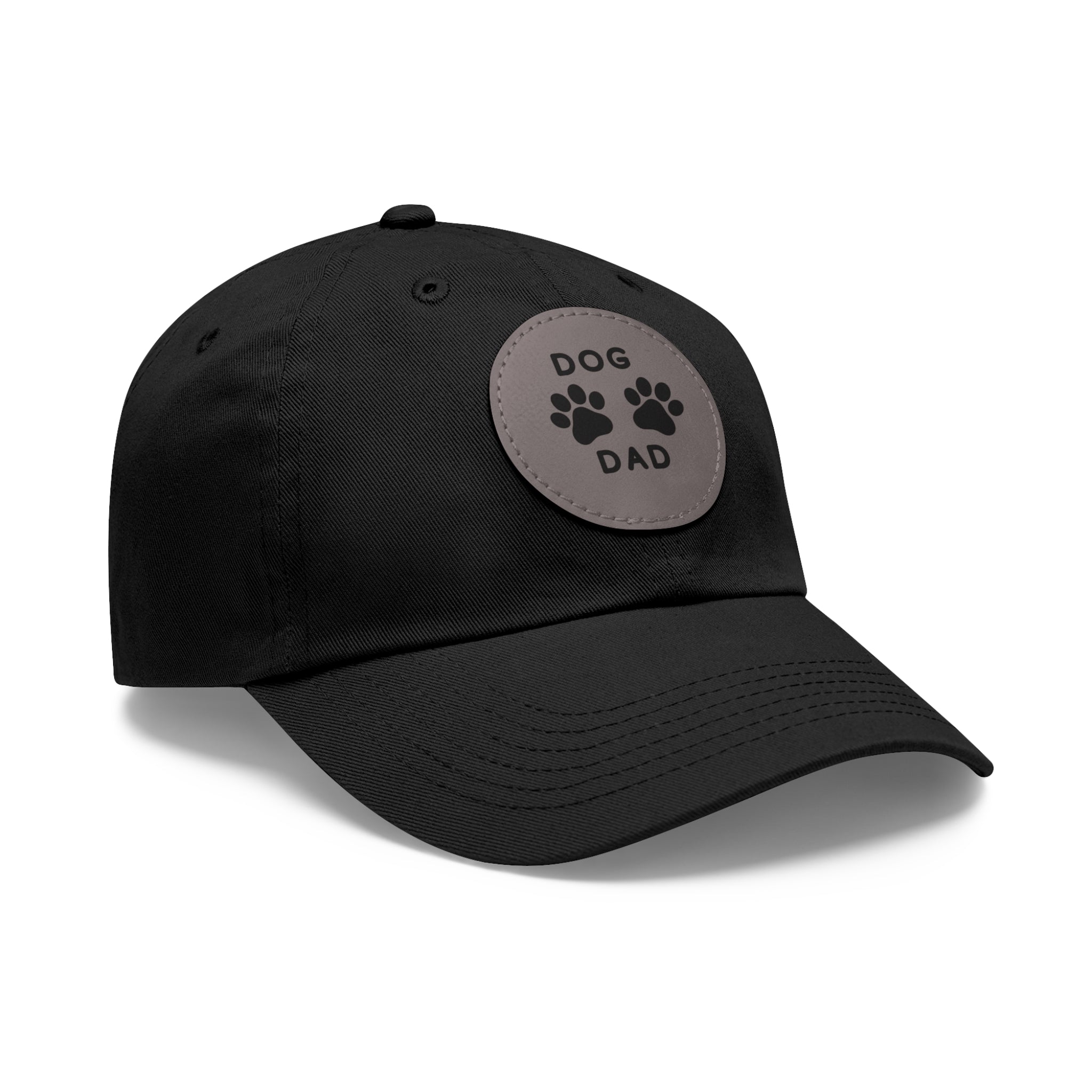 Dog Dad Baseball Hat: Show Your Love for Your Pup in Style - Dad Hat with Leather Patch (Round)