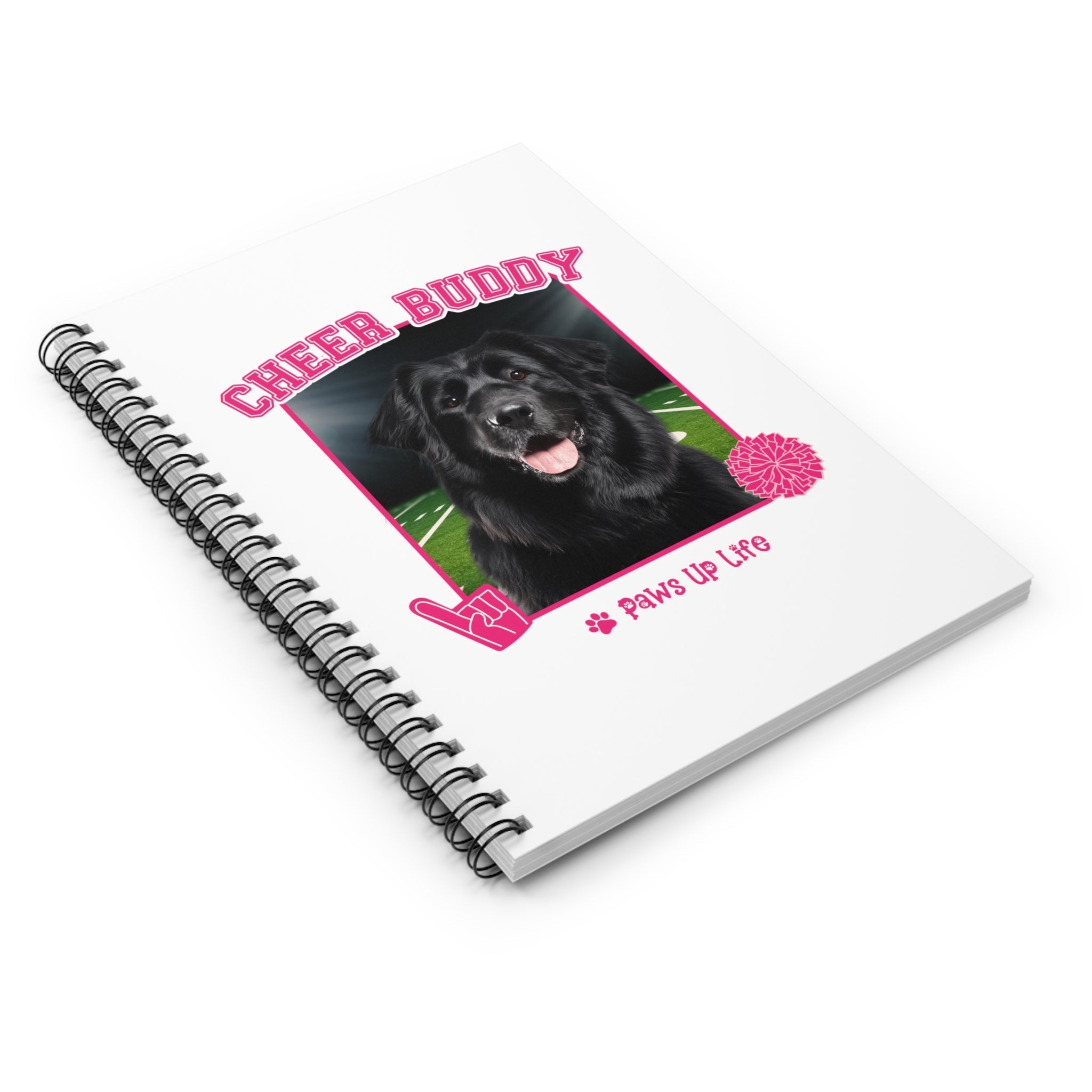 Great Pyrenes Football Cheer Buddy Cheerleading Dog Spiral Notebook for Office and Home - Ruled Line | Paws Up Life, LLC