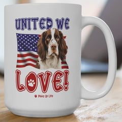 English Springer Spaniel Dog United We Love 15oz Large Coffee Mug Ceramic Drinkware Tea Washable | Paws Up Life, LLC