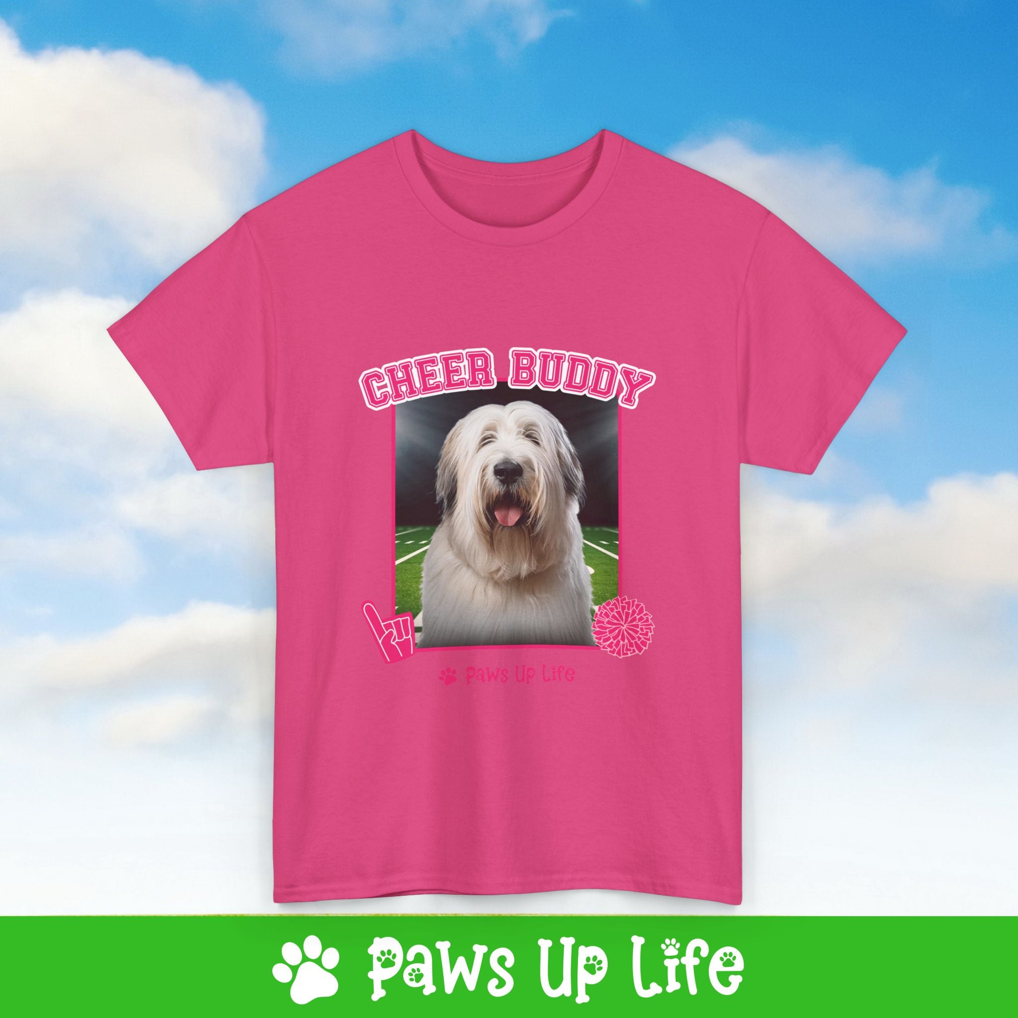 Briard Football Cheer Buddy Cheerleading Dog Tee, Shirt, Unisex Pet Lover Gift, Dog Mom Dad Tshirt, Animal Rescue Advocate, Cute Puppy Graphic Top Classic Collar | Paws Up Life, LLC