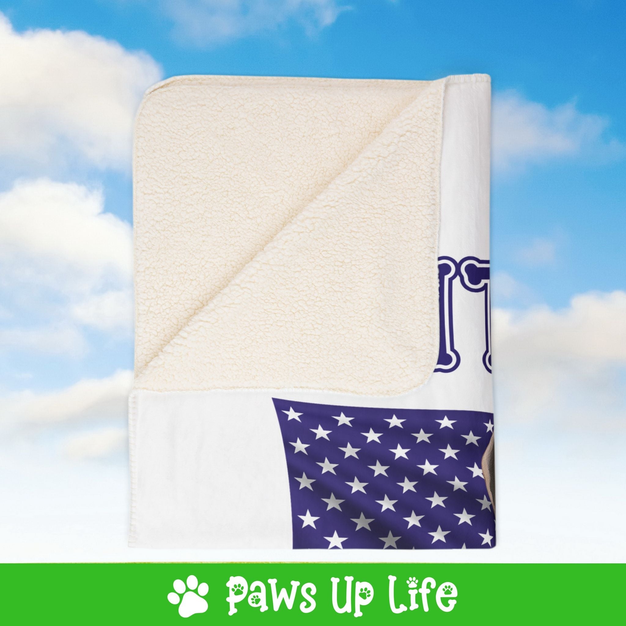 Mastiff Dog United We Love Fleece Sherpa Blanket - Perfect for Snuggling and Cozy Napping