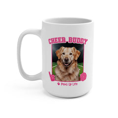 Golden Retriever Football Cheer Buddy Cheerleading Dog 15oz Large Coffee Mug Ceramic Drinkware Tea Washable | Paws Up Life, LLC