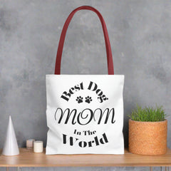 Best Dog Mom In The World Canvas Bag: Stylish Tote for Proud Pet Moms - Tote Bag (AOP)| Mother's Day| Birthday| Christmas| Gift For Her| New Puppy| Pet Adoption| Dog Mom