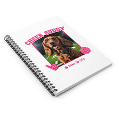 Cocker Spaniel Football Cheer Buddy Cheerleading Dog Spiral Notebook for Office and Home - Ruled Line | Paws Up Life, LLC