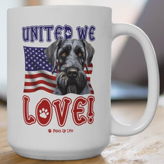 Giant Schnauzer Dog United We Love 15oz Large Coffee Mug Ceramic Drinkware Tea Washable | Paws Up Life, LLC