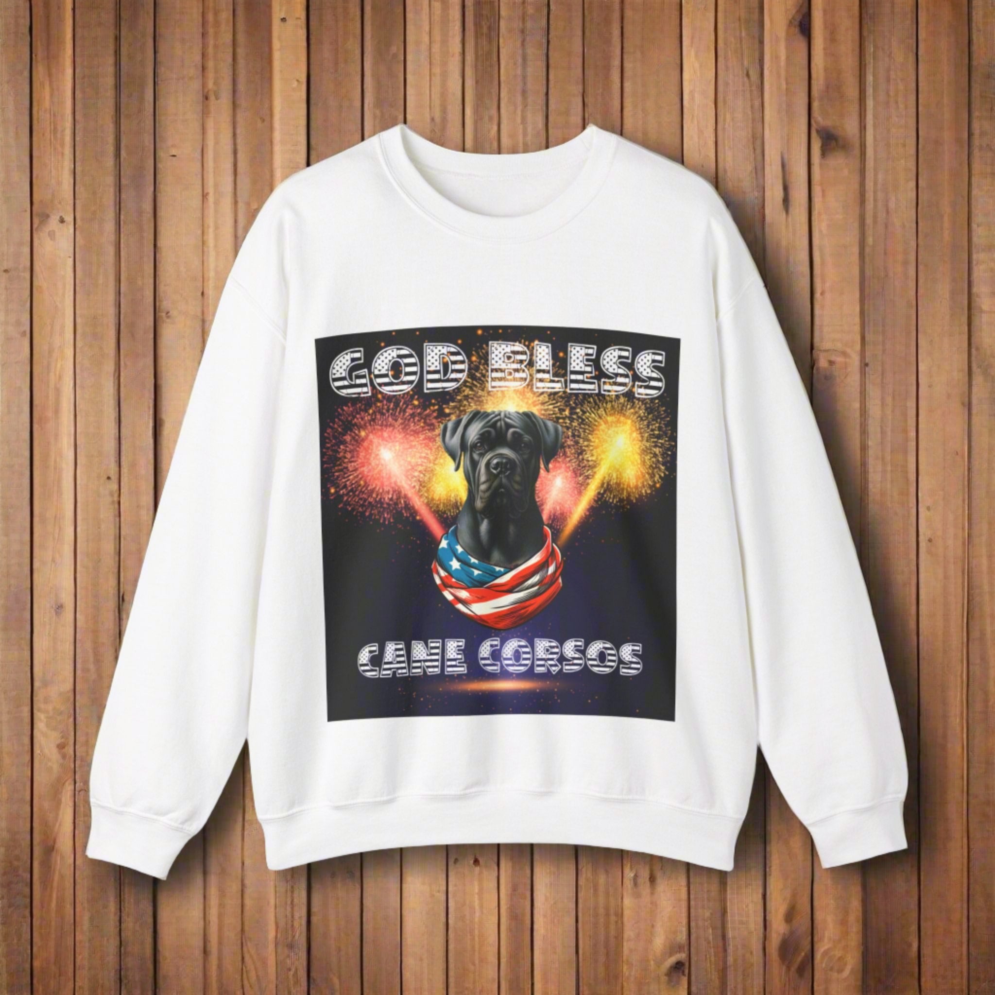 God Bless Cane Corso Patriotic Unisex Sweatshirt Heavy Blend™ Crewneck