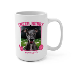 Italian Greyhound Football Cheer Buddy Cheerleading Dog 15oz Large Coffee Mug Ceramic Drinkware Tea Washable | Paws Up Life, LLC