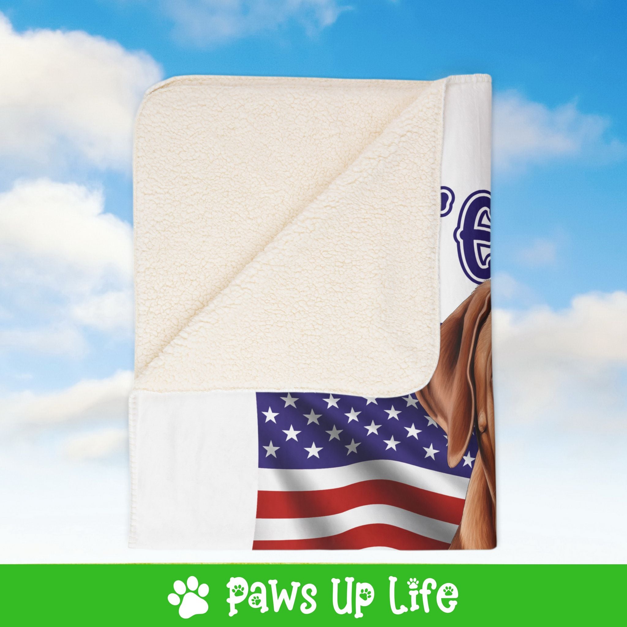 Dogeus de Bordeax Dog United We Love Fleece Sherpa Blanket - Perfect for Snuggling and Cozy Napping | Paws Up Life, LLC