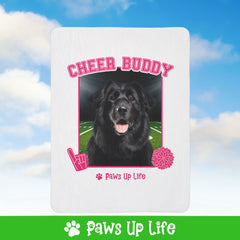 Great Pyrenes Football Cheer Buddy Cheerleading Dog Fleece Sherpa Blanket - Perfect for Snuggling and Cozy Napping