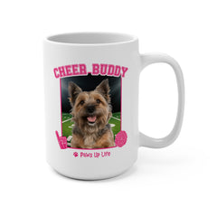 Brown Norfolk Terrier Football Cheer Buddy Cheerleading Dog 15oz Large Coffee Mug Ceramic Drinkware Tea Washable | Paws Up Life, LLC