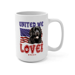 Newfoundland Dog United We Love 15oz Large Coffee Mug Ceramic Drinkware Tea Washable | Paws Up Life, LLC