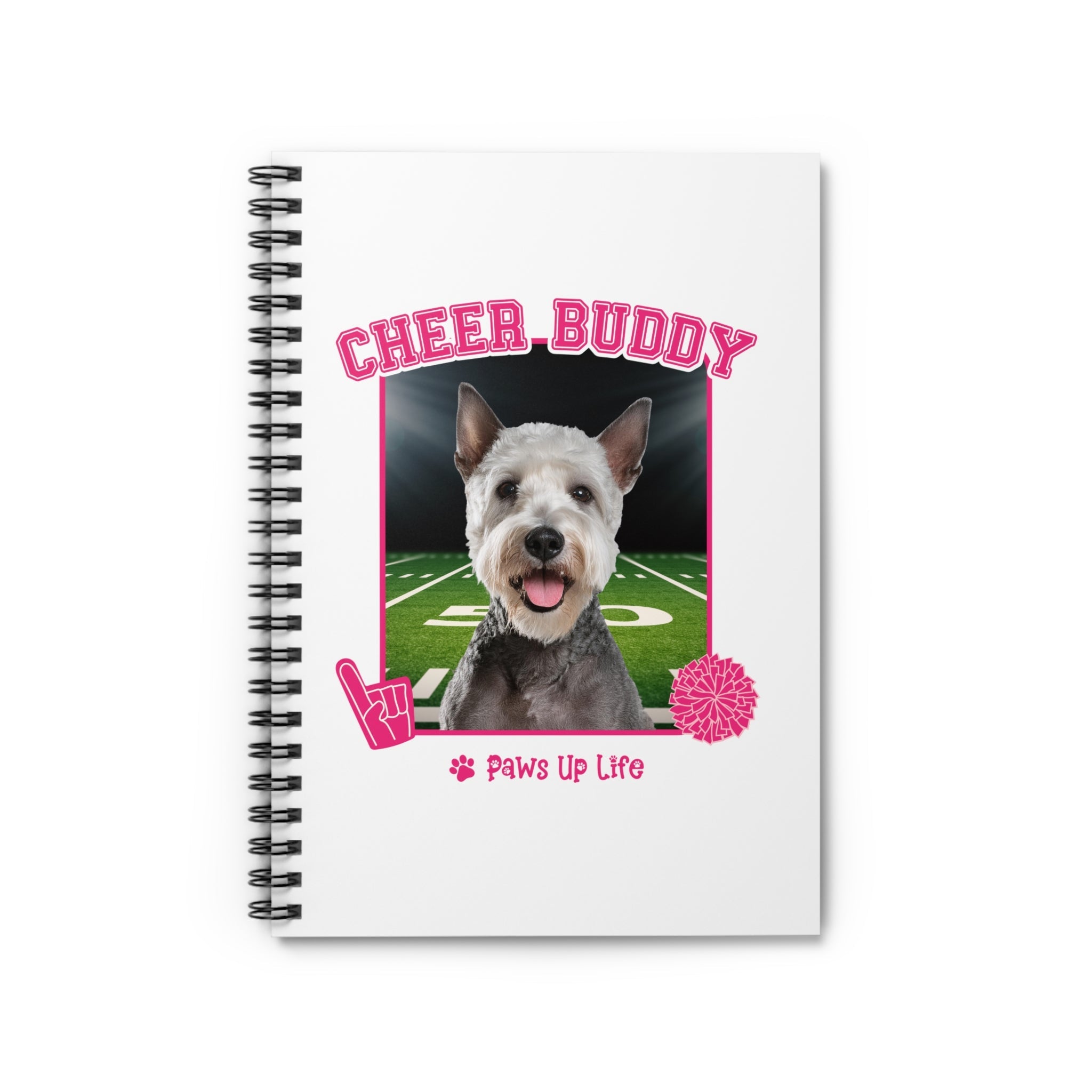 Bedington Terrier Cheer Buddy Cheerleading Dog Spiral Notebook for Office and Home - Ruled Line | Paws Up Life, LLC