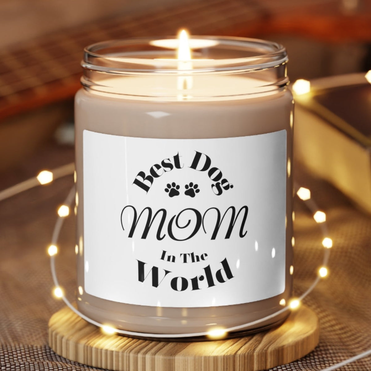 Best Dog Mom in the World Candle: A Heartwarming Gift for Pet Lovers Scented Soy Candle, 9oz, Apple Harvest Scent