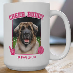 Leonberger Football Cheer Buddy Cheerleading Dog 15oz Large Coffee Mug Ceramic Drinkware Tea Washable | Paws Up Life, LLC