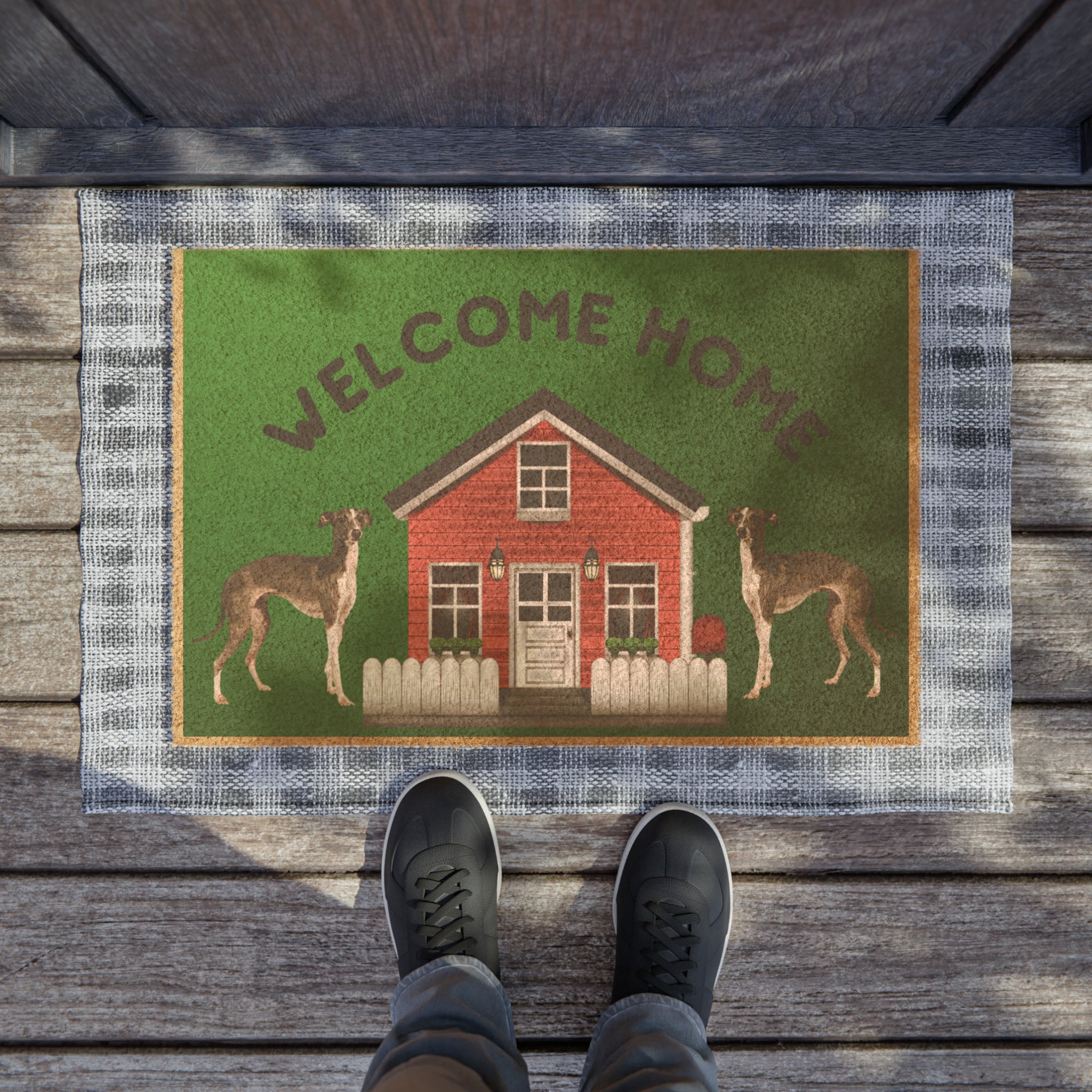 Italian Greyhound Welcome Mat: Elegant Design Tailored for Your Stylish Entryway Doormat 24X16