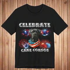 Celebrate Cane Corso Dog Patriotic Unisex Jersey Short Sleeve Tee Bella Canvas 3001