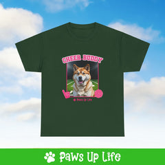 Akita Cheer Buddy Cheerleading Dog Tee, Shirt, Unisex Pet Lover Gift, Dog Mom Dad Tshirt, Animal Rescue Advocate, Cute Puppy Graphic Top Classic Collar | Paws Up Life, LLC