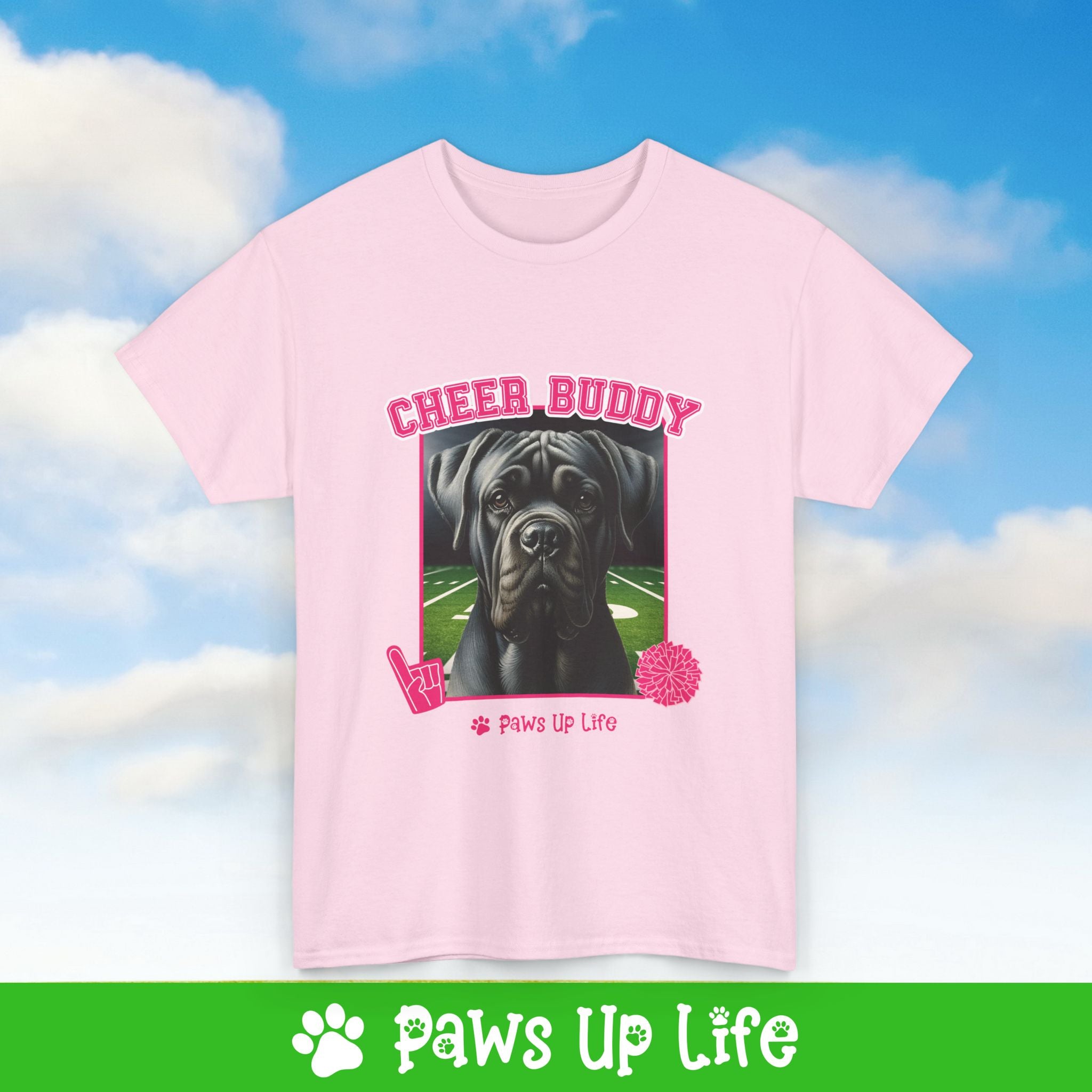 Cane Corso Football Cheer Buddy Cheerleading Dog Tee, Shirt, Unisex Pet Lover Gift, Dog Mom Dad Tshirt, Animal Rescue Advocate, Cute Puppy Graphic Top Classic Collar | Paws Up Life, LLC