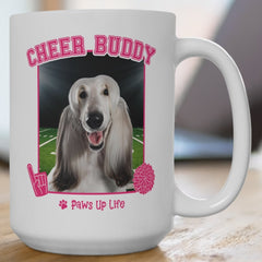 Afghan Hound Dog Cheer Buddy Cheerleader 15oz Large Coffee Mug Ceramic Drinkware Tea Washable Printed Reusable | Paws Up Life, LLC