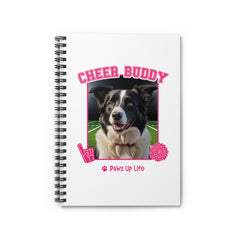 Border Collie Football Cheer Buddy Cheerleading Dog Spiral Notebook for Office and Home - Ruled Line | Paws Up Life, LLC