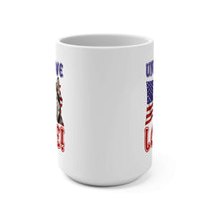 "United We Love" Siberian Husky 15oz Ceramic Mug – Fun Patriotic Dog Lover Drinkware, Perfect for Coffee & Tea! | Paws Up Life, LLC