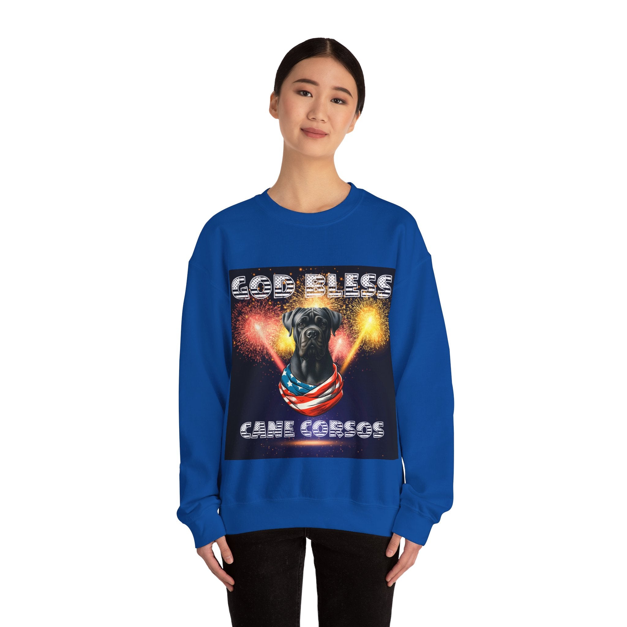 God Bless Cane Corso Patriotic Unisex Sweatshirt Heavy Blend™ Crewneck