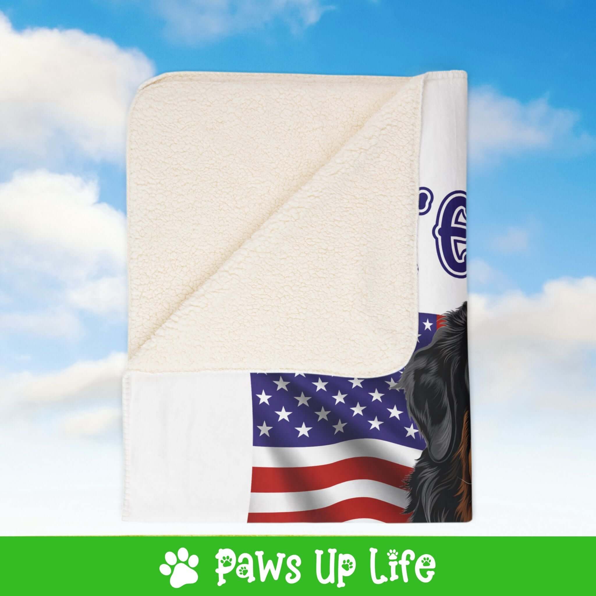 Bernese Mountain Dog United We Love Fleece Sherpa Blanket - Perfect for Snuggling and Cozy Napping | Paws Up Life, LLC