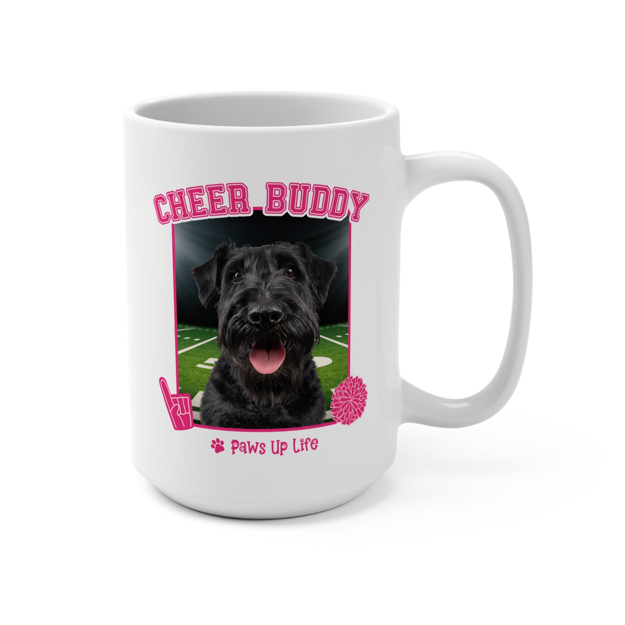 Irish Terrier Football Cheer Buddy Cheerleading Dog 15oz Large Coffee Mug Ceramic Drinkware Tea Washable