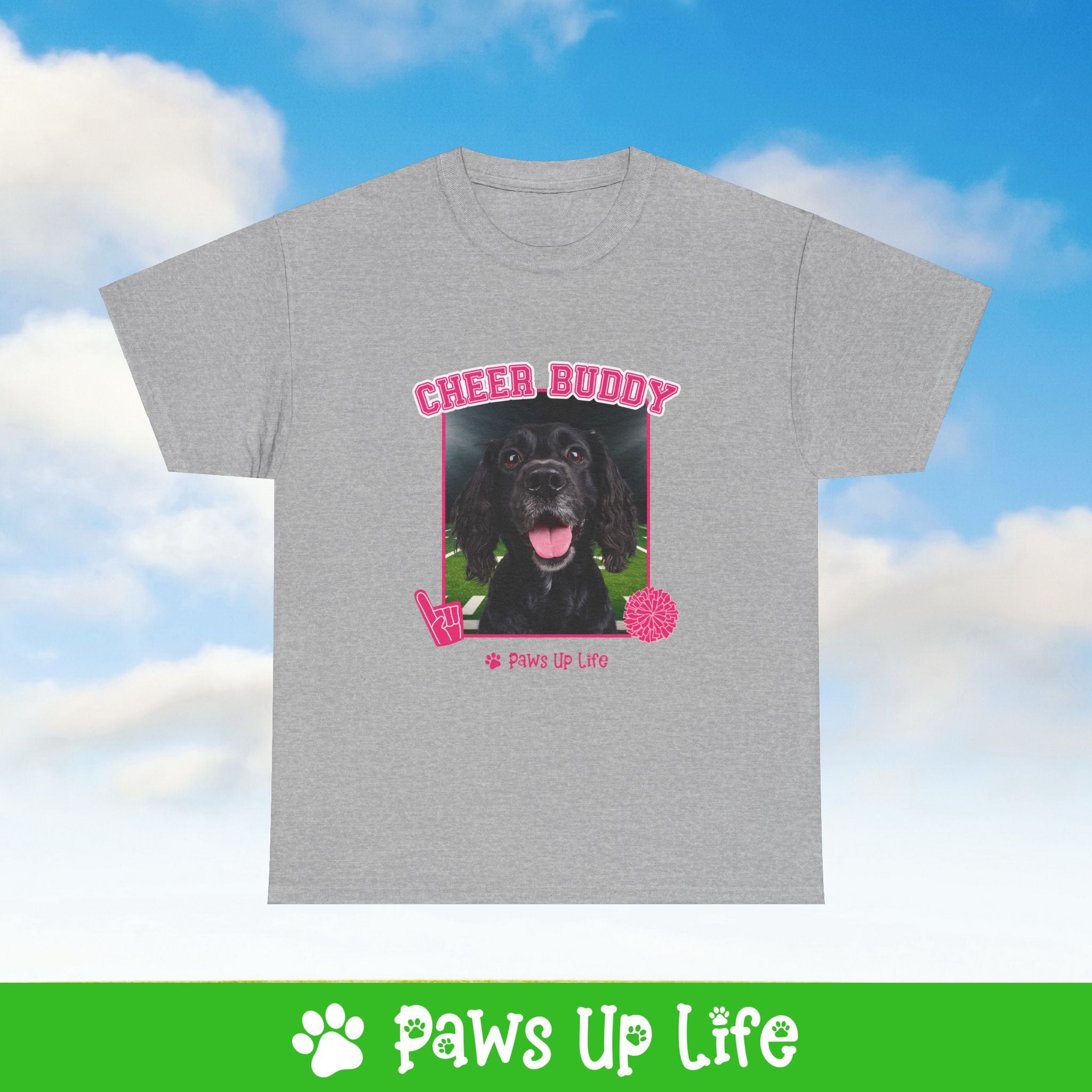 Boykin Spaniel Football Cheer Buddy Cheerleading Dog Tee, Shirt, Unisex Pet Lover Gift, Dog Mom Dad Tshirt, Animal Rescue Advocate, Cute Puppy Graphic Top Classic Collar | Paws Up Life, LLC