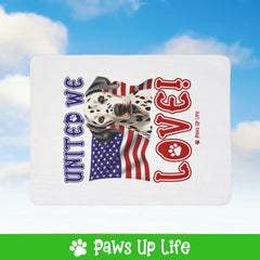 Dalmatian Dog United We Love Fleece Sherpa Blanket - Perfect for Snuggling and Cozy Napping | Paws Up Life, LLC