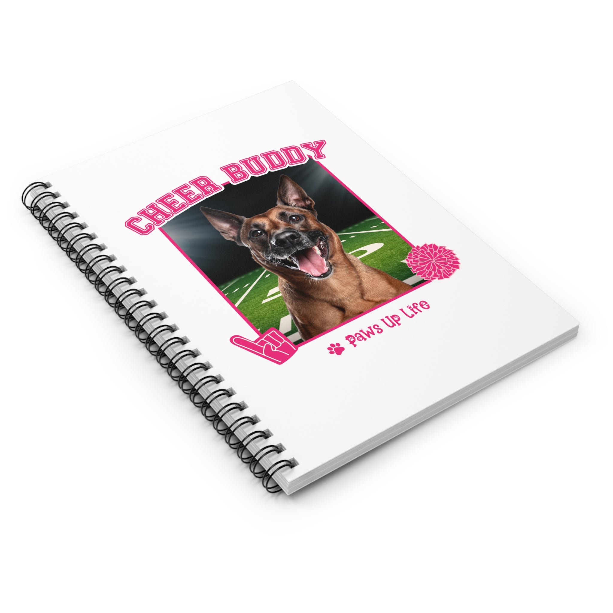 Belgian Tervuren Cheer Buddy Cheerleading Dog Spiral Notebook for Office and Home - Ruled Line | Paws Up Life, LLC