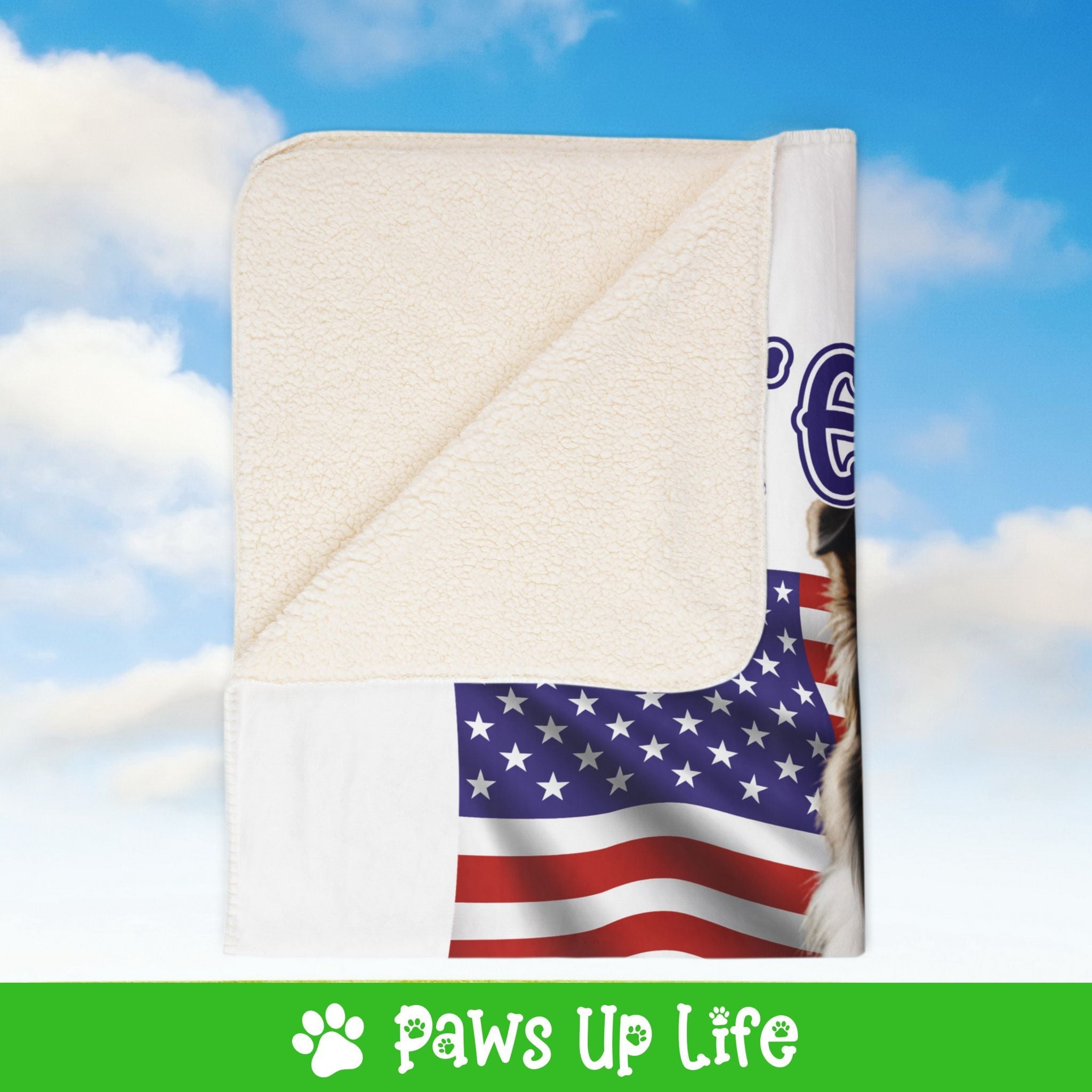 Collie Dog United We Love Fleece Sherpa Blanket - Perfect for Snuggling and Cozy Napping | Paws Up Life, LLC