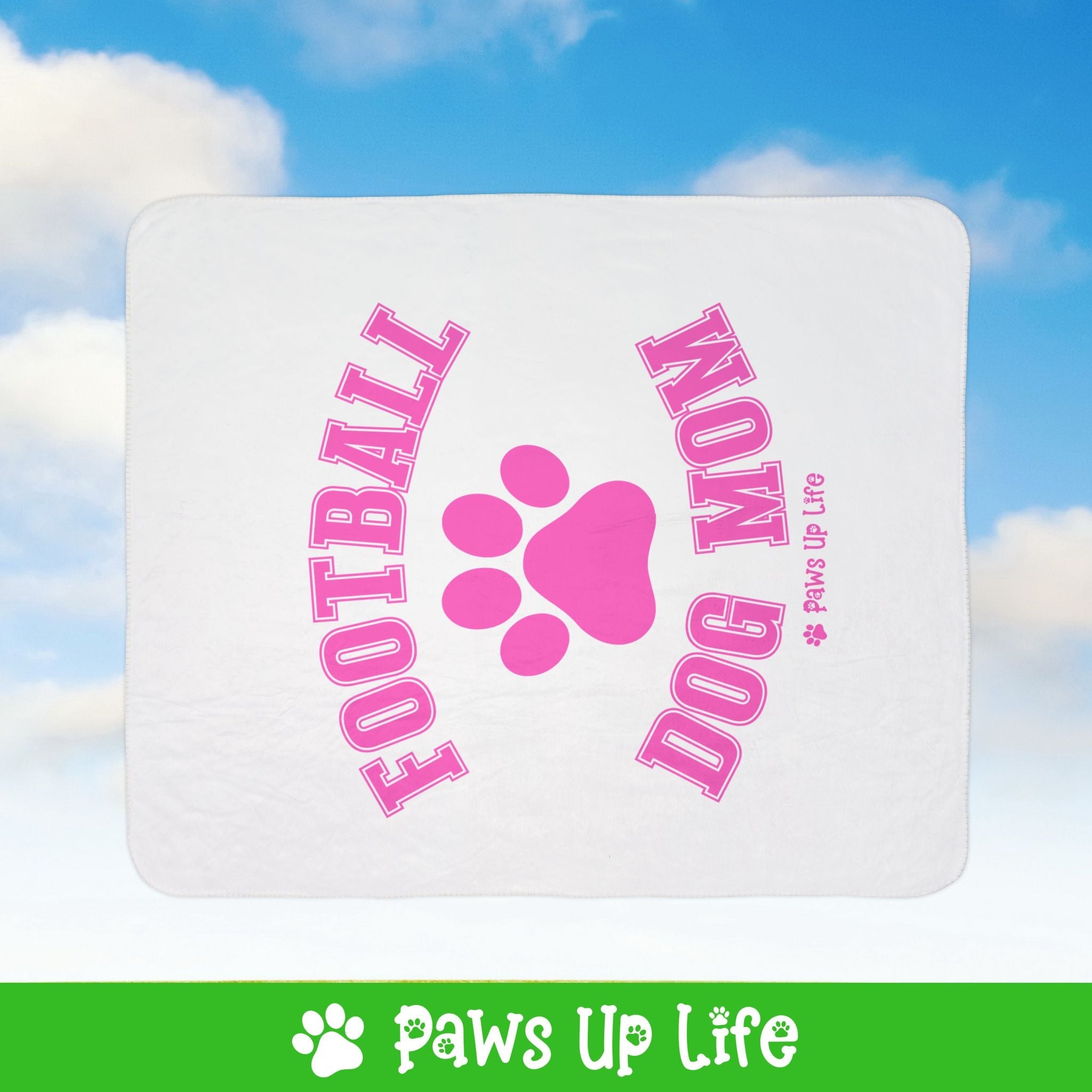 Football Dog Mom Fleece Sherpa Blanket - Perfect for Snuggling and Cozy Napping | Paws Up Life, LLC