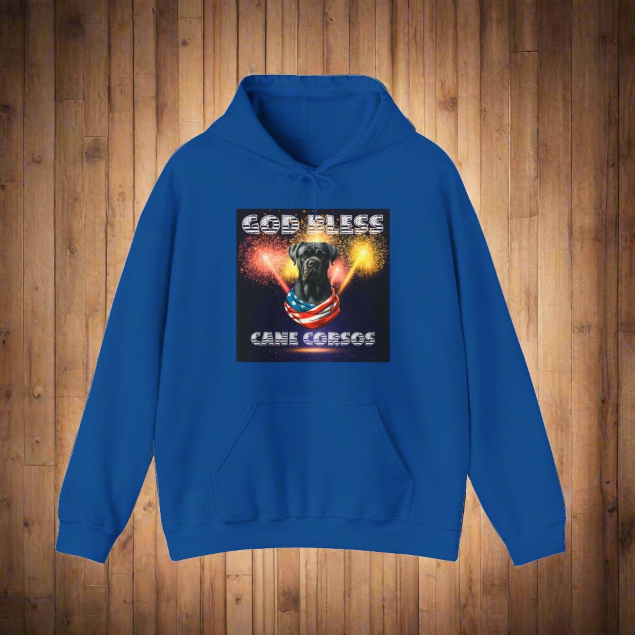 God Bless Cane Corso Patriotic Unisex Sweatshirt Heavy Blend™ Hooded