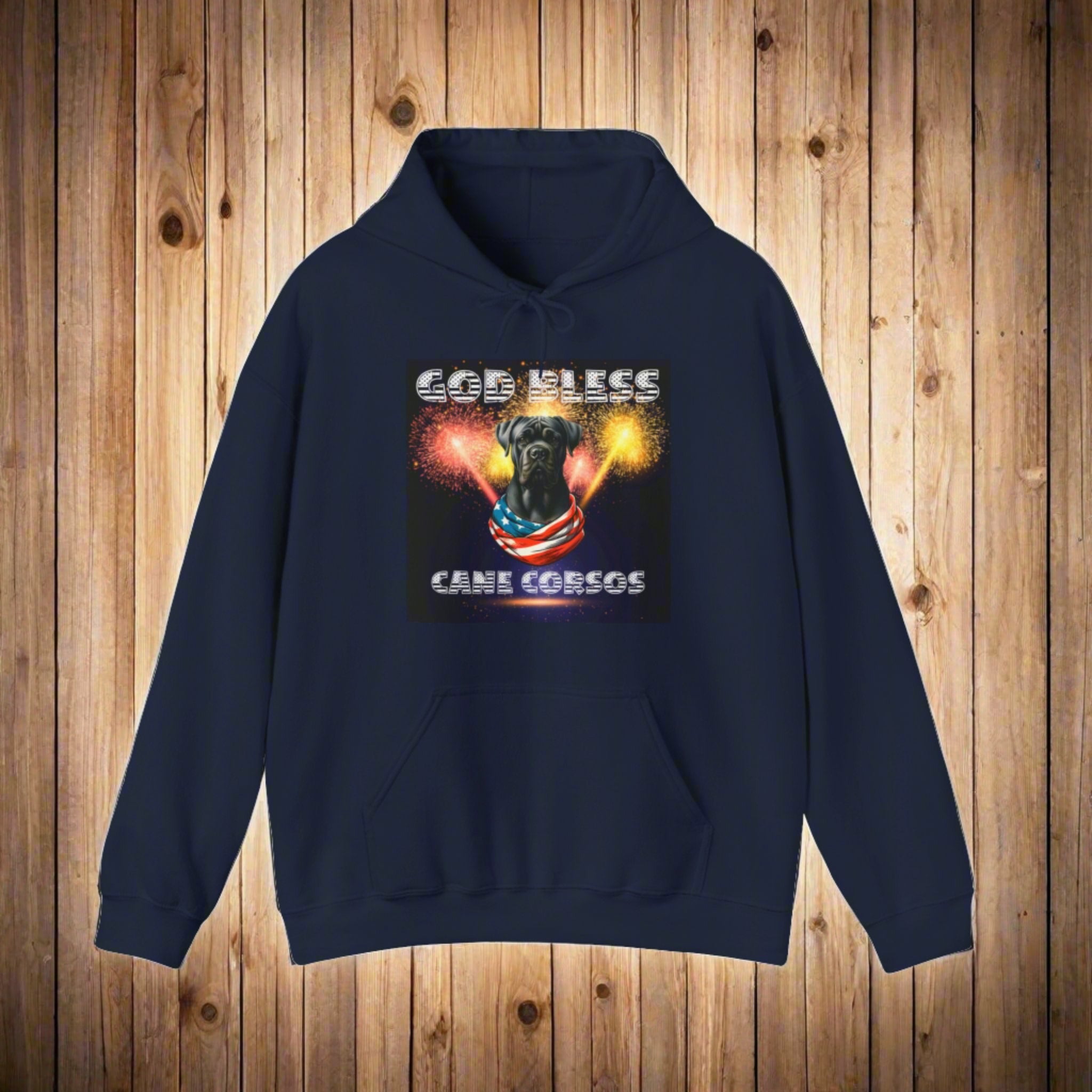 God Bless Cane Corso Patriotic Unisex Sweatshirt Heavy Blend™ Hooded