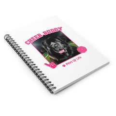 Newfoundland Football Cheer Buddy Cheerleading Dog Spiral Notebook for Office and Home - Ruled Line | Paws Up Life, LLC