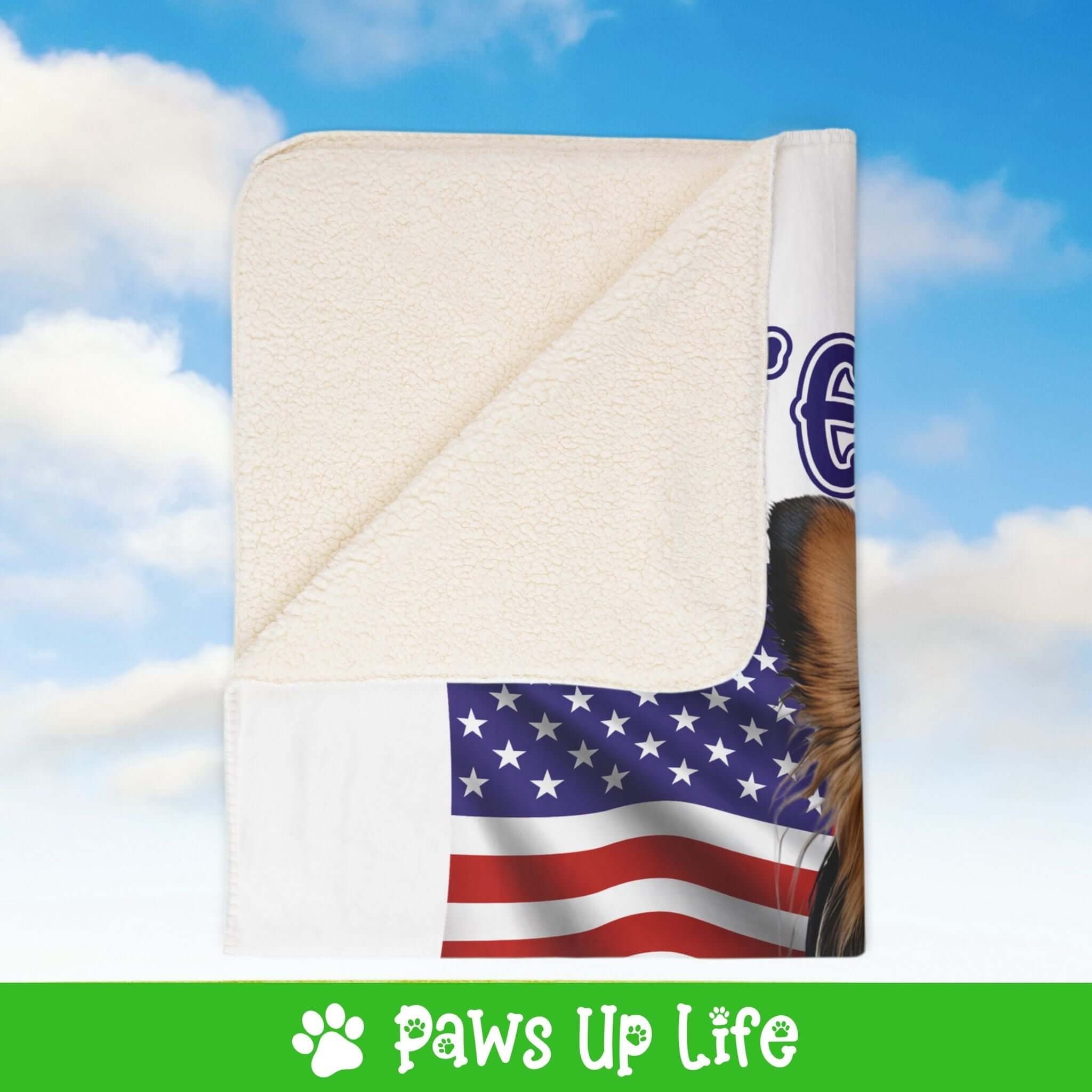 Papillon Dog United We Love Fleece Sherpa Blanket - Perfect for Snuggling and Cozy Napping | Paws Up Life, LLC