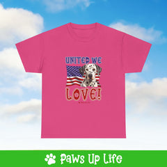 Dalmatian Dog United We Love Dog Tee, Shirt, Unisex Pet Lover Gift, Dog Mom Dad Tshirt, Animal Rescue Advocate, Cute Puppy Graphic Top Classic Collar