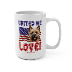 Cairn Terrier Dog United We Love 15oz Large Coffee Mug Ceramic Drinkware Tea Washable | Paws Up Life, LLC