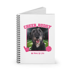 Irish Wolfhound Football Cheer Buddy Cheerleading Dog Spiral Notebook for Office and Home - Ruled Line | Paws Up Life, LLC