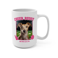 Whippet Football Cheer Buddy Cheerleading Dog 15oz Large Coffee Mug Ceramic Drinkware Tea Washable | Paws Up Life, LLC