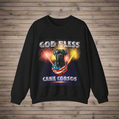 God Bless Cane Corso Patriotic Unisex Sweatshirt Heavy Blend™ Crewneck