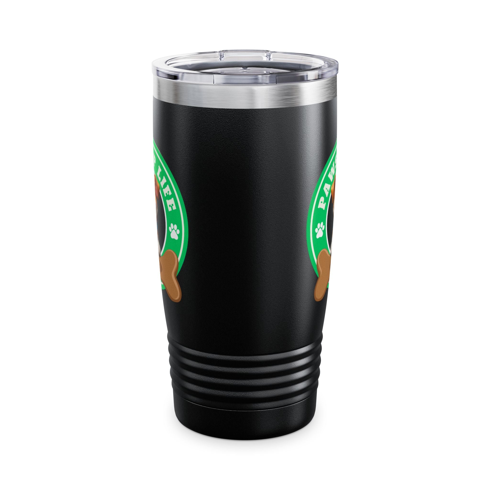 Paws Up Life Brand Logo Ringneck Tumbler 20oz Green