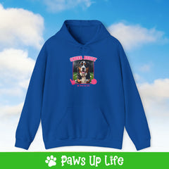 Bernese Mountain Dog Football Cheer Buddy Cheerleading Dog Unisex Hoodie Hooded Sweatshirt Classic Comfy Cotton | Paws Up Life, LLC