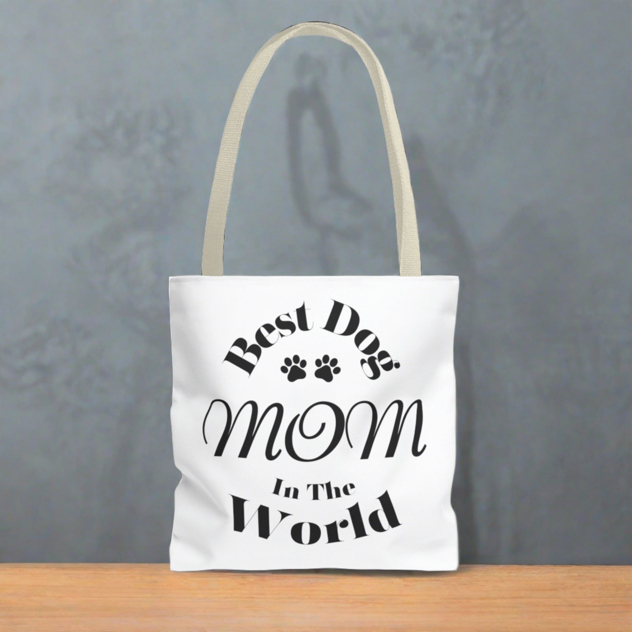 Best Dog Mom In The World Canvas Bag: Stylish Tote for Proud Pet Moms - Tote Bag (AOP)| Mother's Day| Birthday| Christmas| Gift For Her| New Puppy| Pet Adoption| Dog Mom