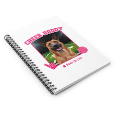 Belgian Sheepdog Cheer Buddy Cheerleading Dog Spiral Notebook for Office and Home - Ruled Line | Paws Up Life, LLC