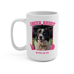 Border Collie Football Cheer Buddy Cheerleading Dog 15oz Large Coffee Mug Ceramic Drinkware Tea Washable | Paws Up Life, LLC